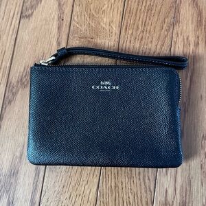 Coach Black Textured Wristlet
